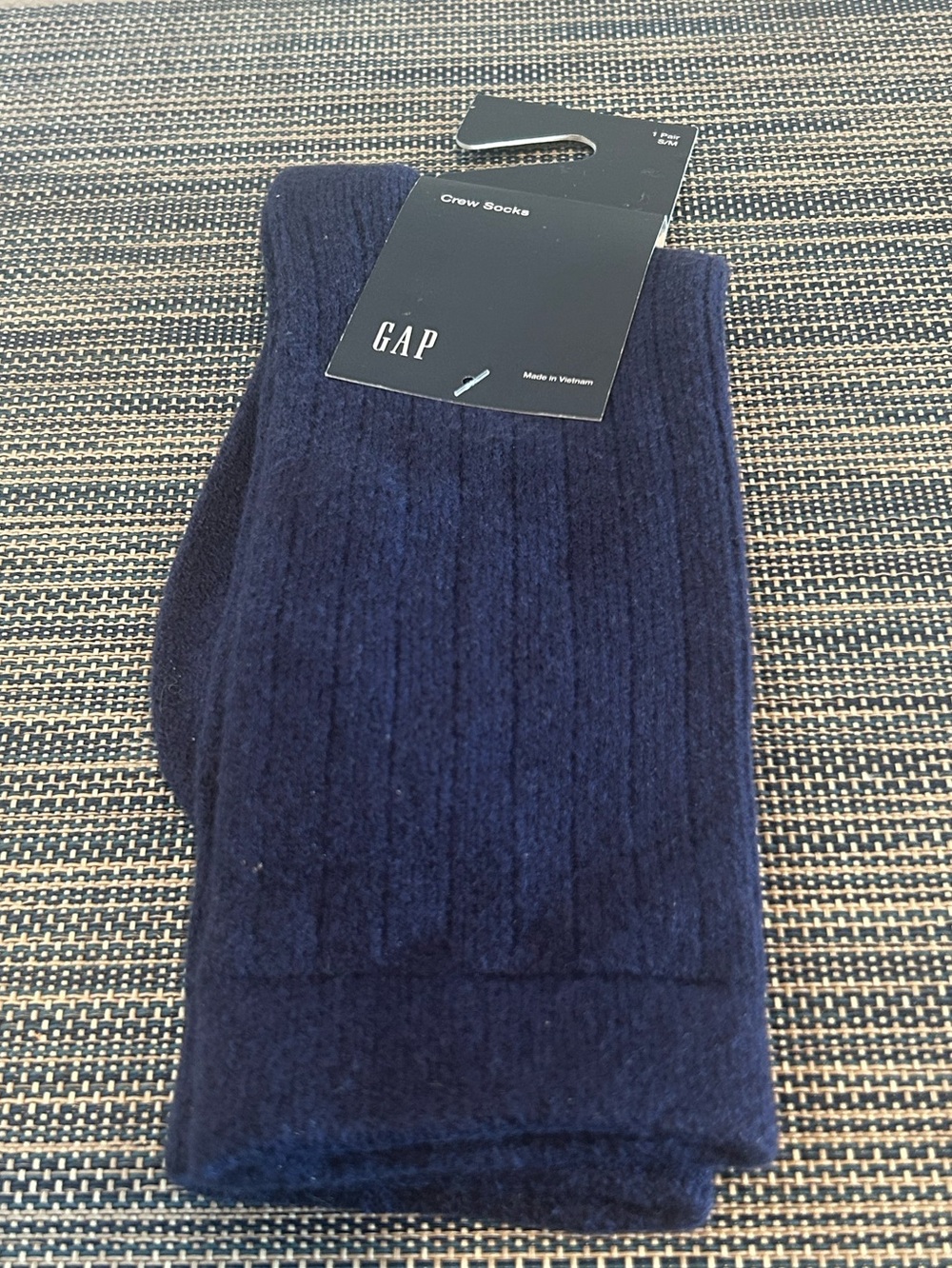 GAP Dark Navy Ribbed Crew Socks